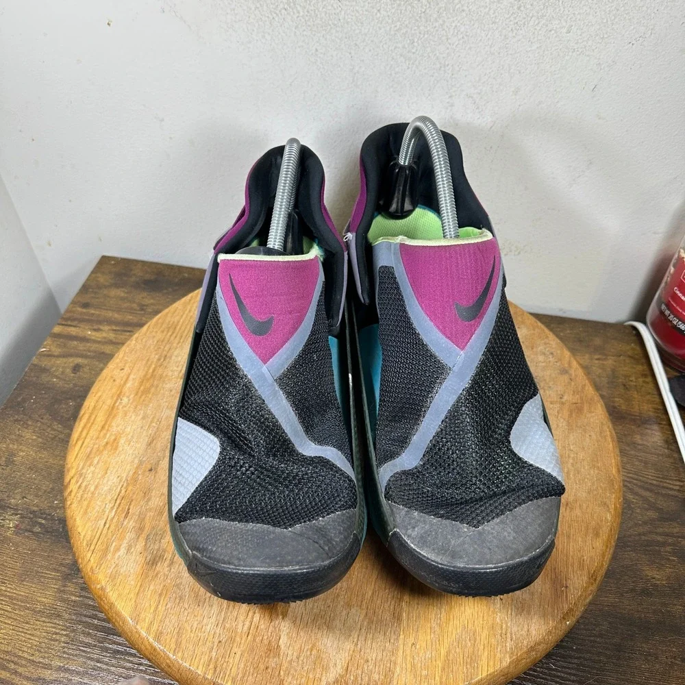 Nike Go FlyEase Mens 11 Black Berry Lime Hands Free Sneakers CW5883-004